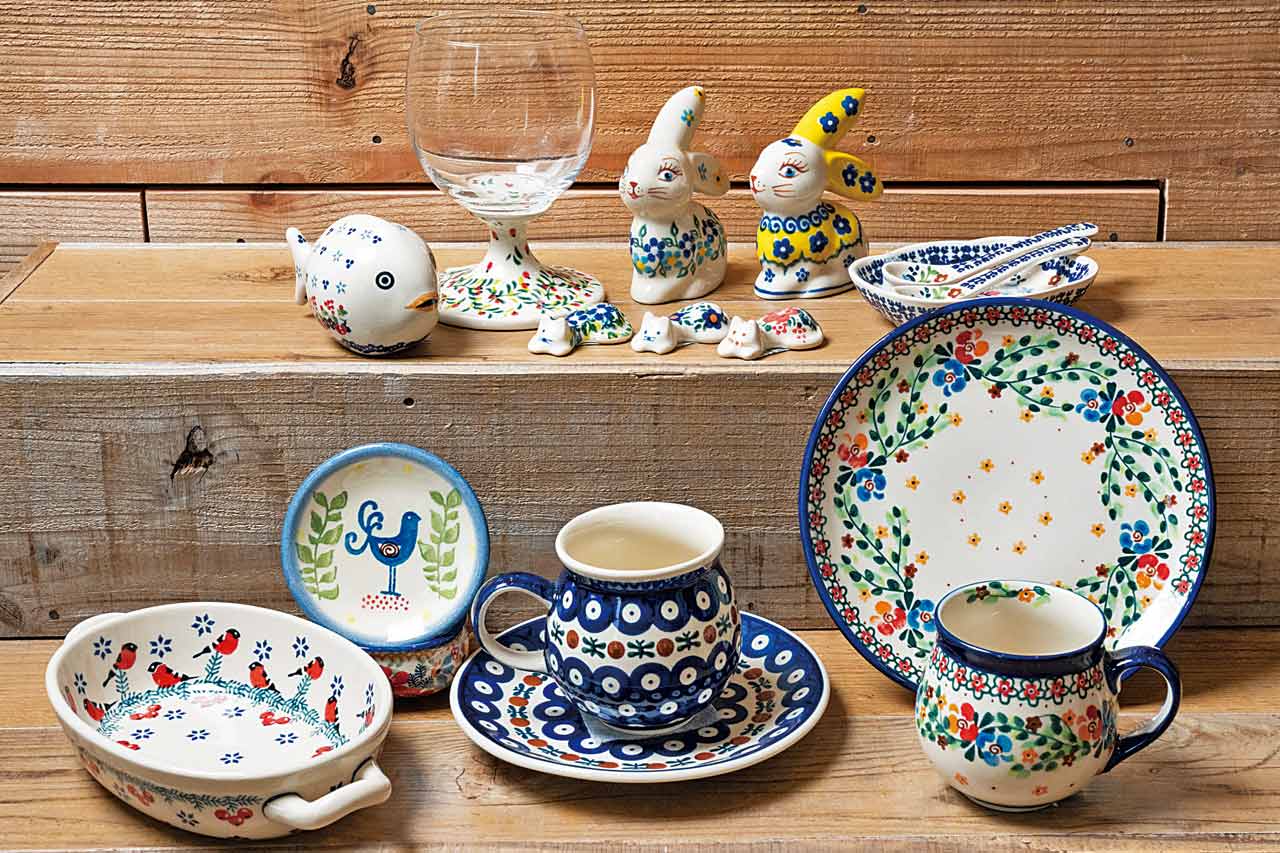 【新品】ポーリッシュポタリー キッチンツール＆ホルダー セット レア商品 新品】ポーリッシュポタリー キッチンツール＆ホルダー セット レア