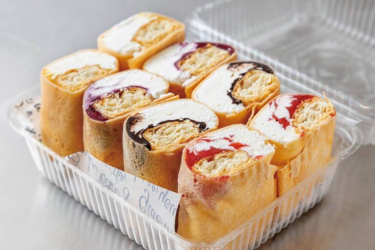 手土産にもぴったりなアイス感覚の冷凍クレープを販売 五泉市