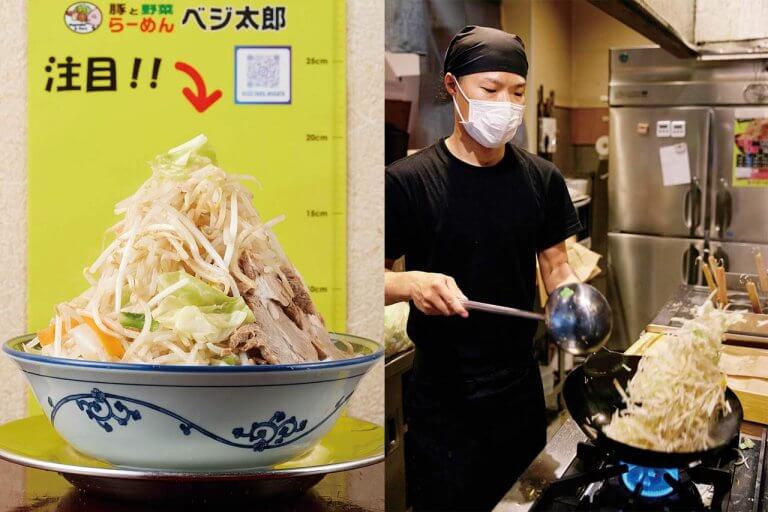 そびえたつ1キロの野菜に驚愕！居酒屋からデカ盛り系ラーメン店へ大胆