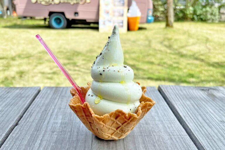 出会えたらラッキー！？ソフトクリームにオリーブオイルとスパイスを