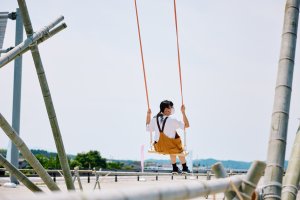 値下げ！ブランコ 高さ6メートルの巨大竹製ブランコ「たがみバンブーブランコ」今年も道