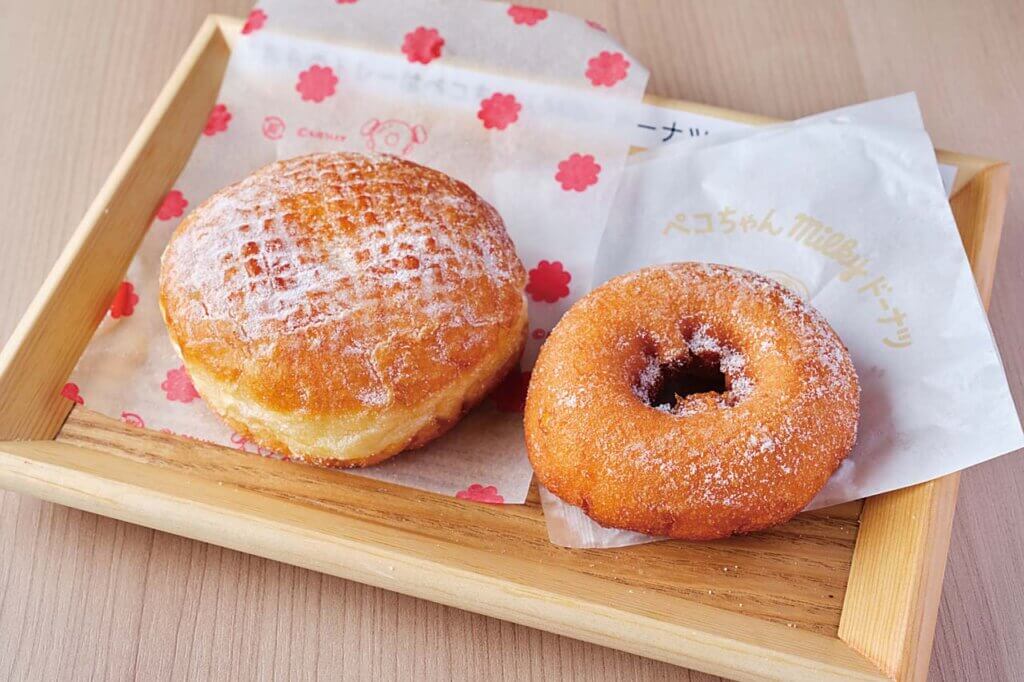 県内初！ミルキー味のドーナツが楽しめる「ペコちゃんmilkyドーナツ そ